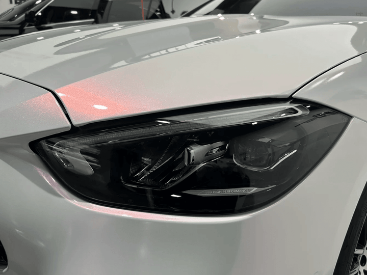 Gloss White Pink Vinyl Wrap