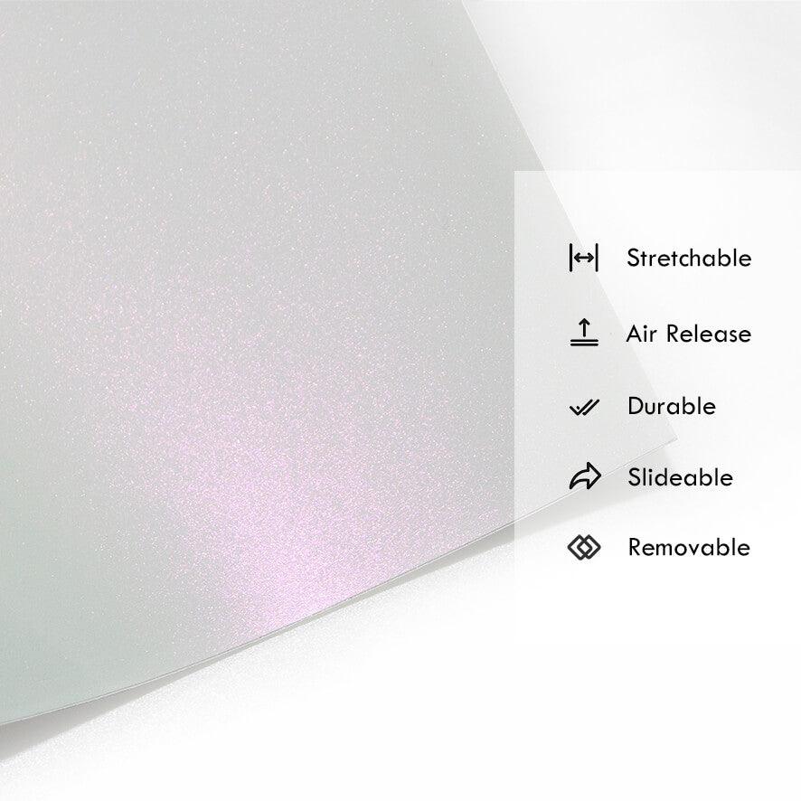 Gloss White Pink Vinyl Wrap