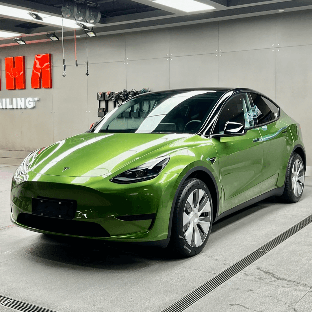 Gloss Metallic Mamba Green Vinyl Wrap