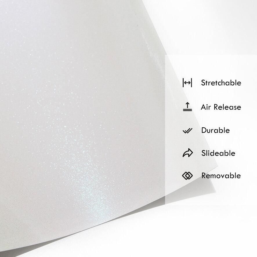 Gloss White Blue Vinyl Wrap