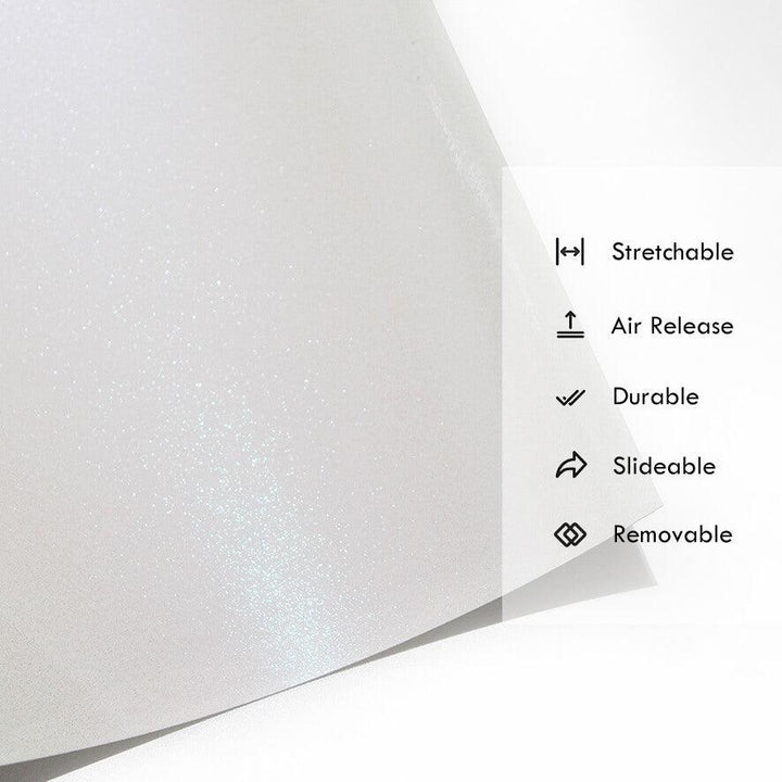 Gloss White Blue Vinyl Wrap