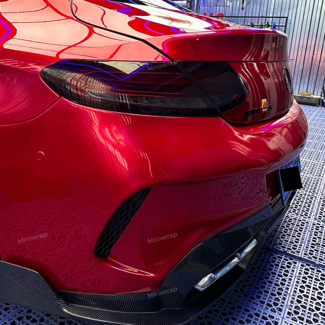 Gloss Metallic Vampire Red Vinyl Wrap details