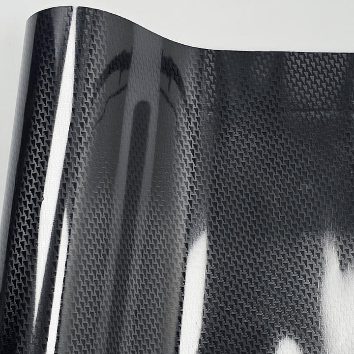 Gloss Black Aircraft Carbon Fiber Vinyl Wrap