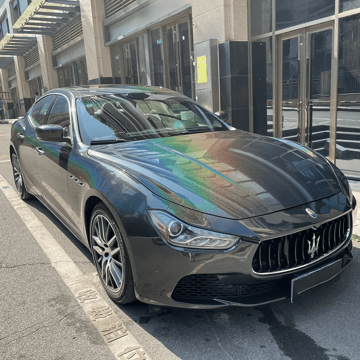 Gloss Laser Flip Black Vinyl Wrap