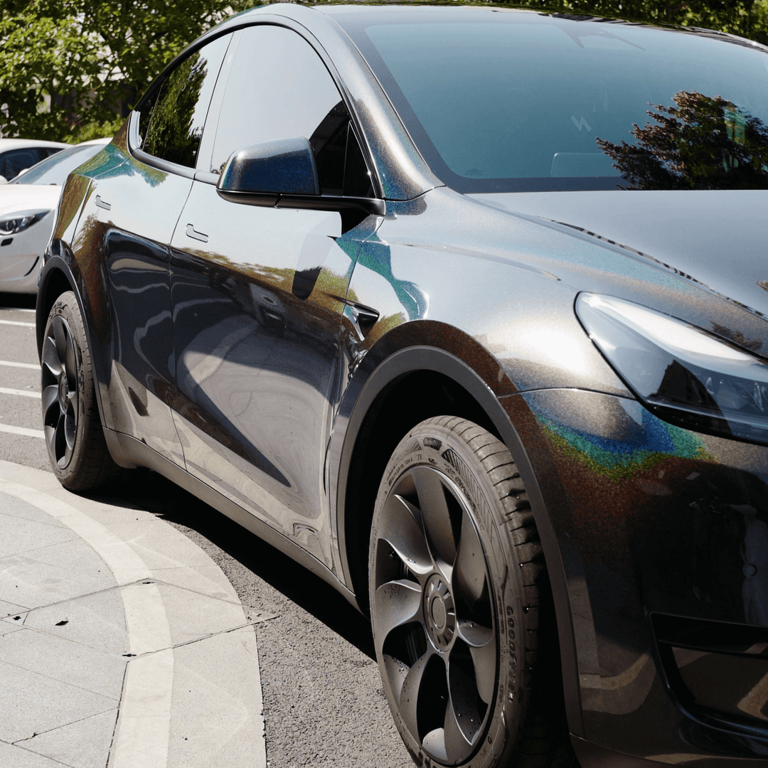 Gloss Laser Flip Black Vinyl Wrap