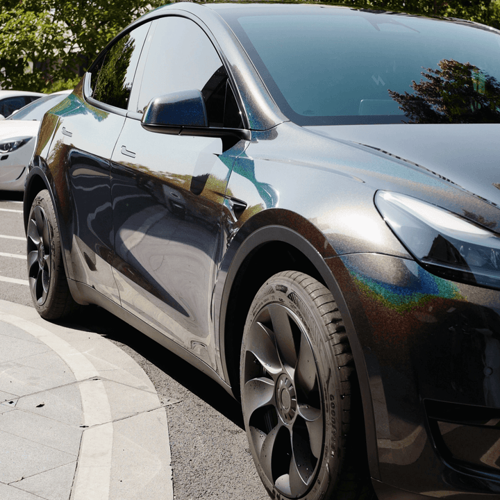Gloss Laser Flip Black Vinyl Wrap