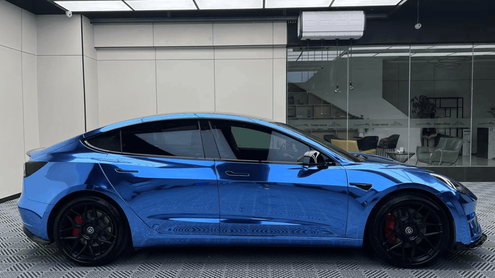 Mirror Chrome Blue Vinyl Wrap