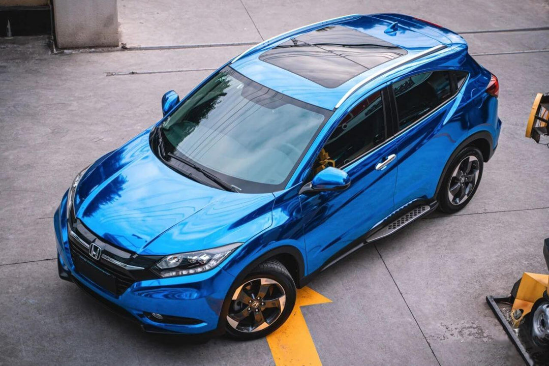 Mirror Chrome Blue Vinyl Wrap