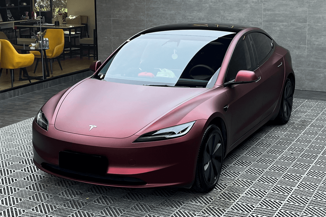 Satin Burgundy Red Color PPF