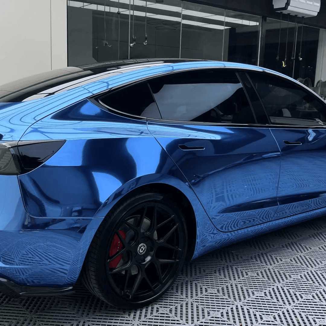 Mirror Chrome Blue Vinyl Wrap