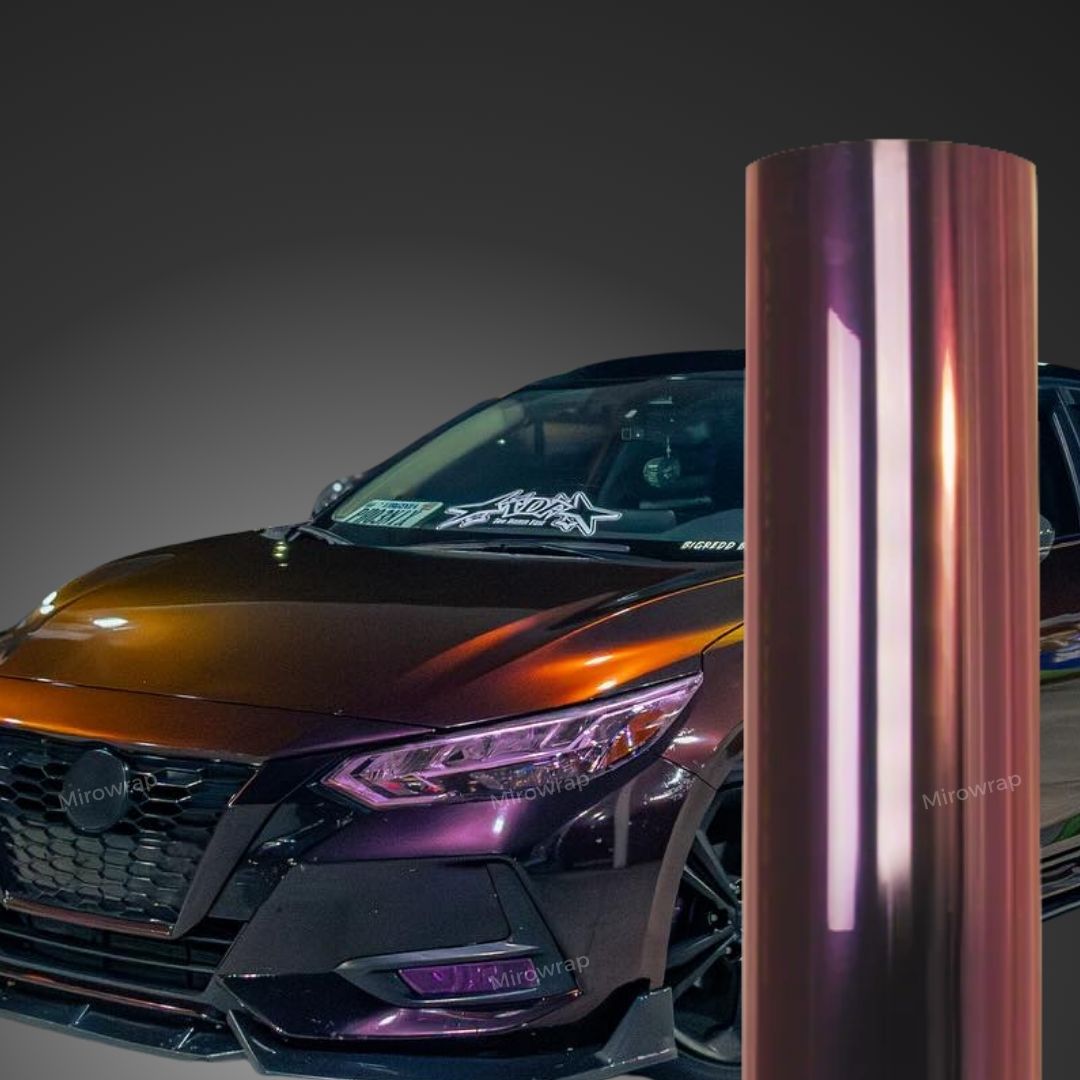 Color Shift Rainbow Drift Black Red Vinyl Wrap