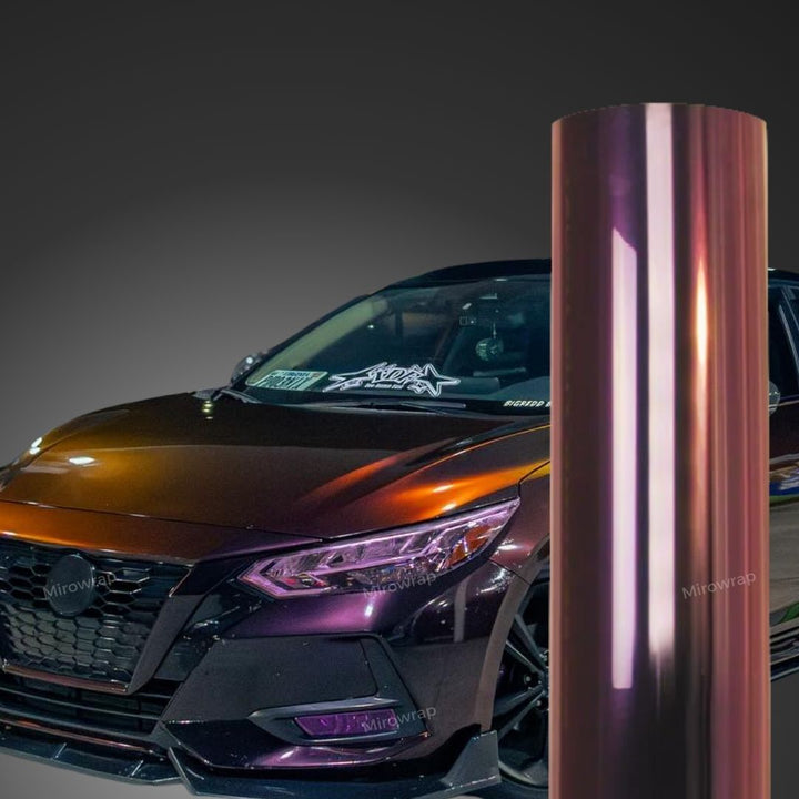 Color Shift Rainbow Drift Black Red Vinyl Wrap