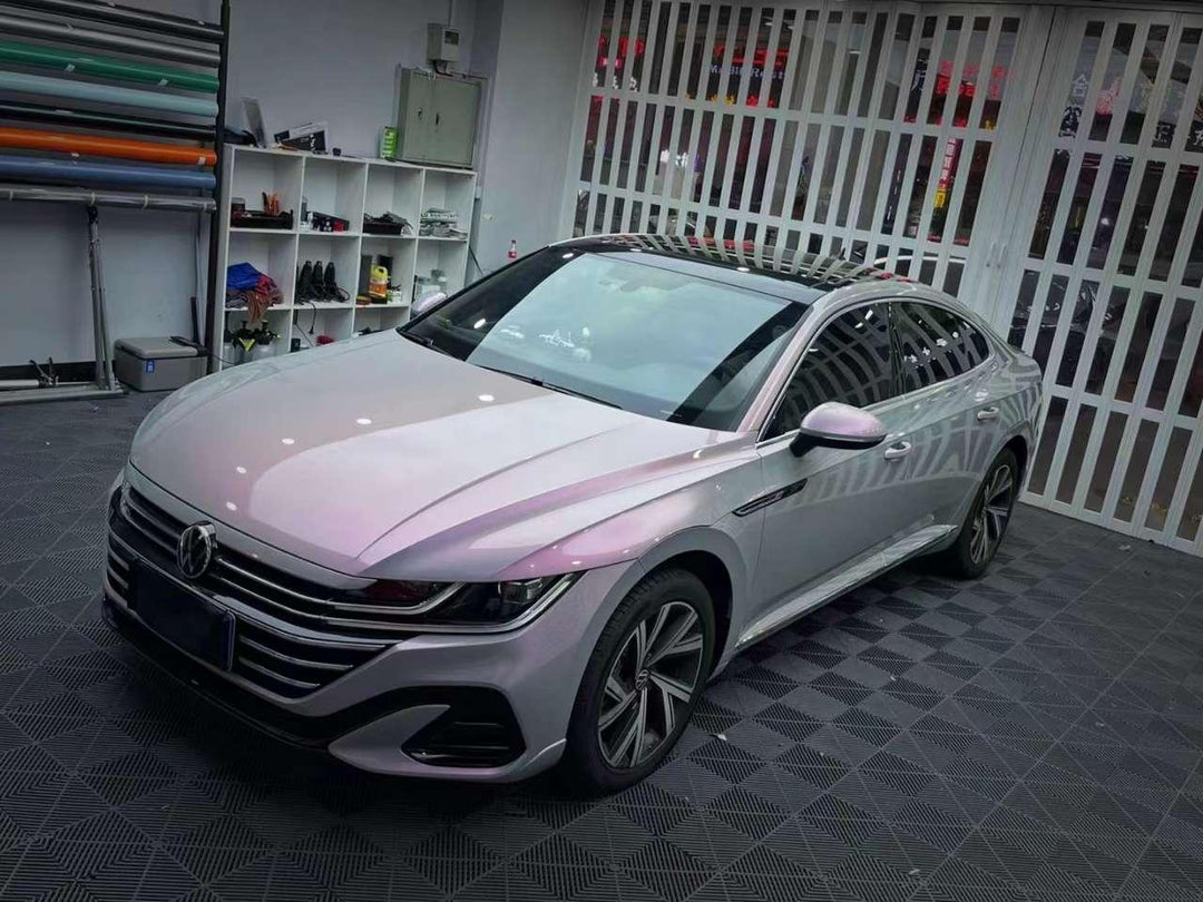 Candy Metallic Gray Pink Vinyl Wrap