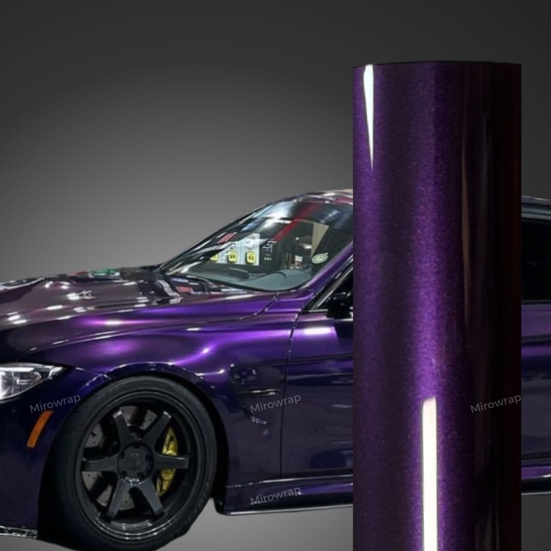 Gloss Metallic Midnight Purple Vinyl Wrap