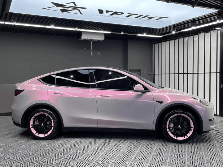 Candy Metallic Gray Pink Vinyl Wrap
