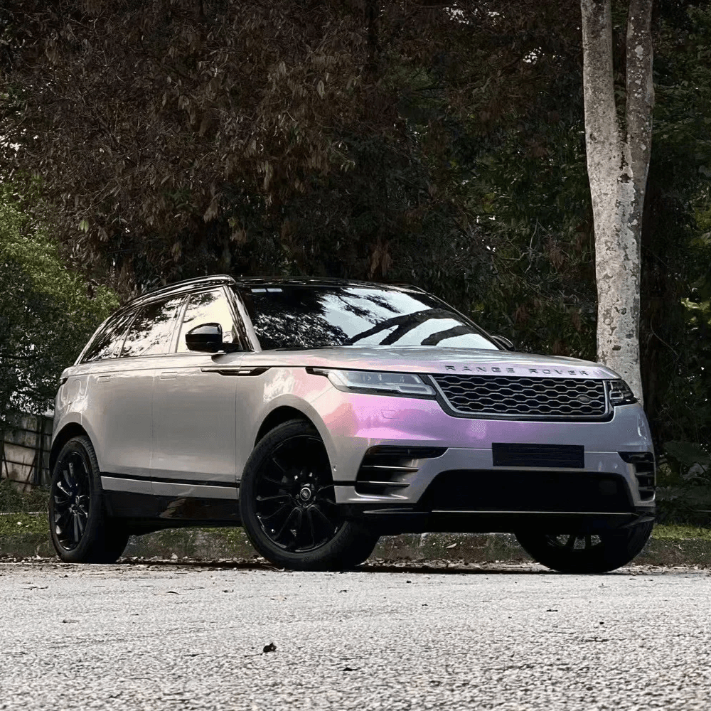 Candy Metallic Gray Pink Vinyl Wrap