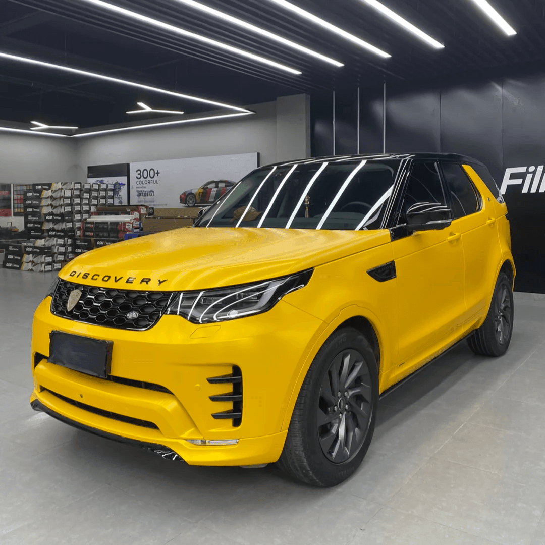 Matte Metallic Yellow Vinyl Wrap