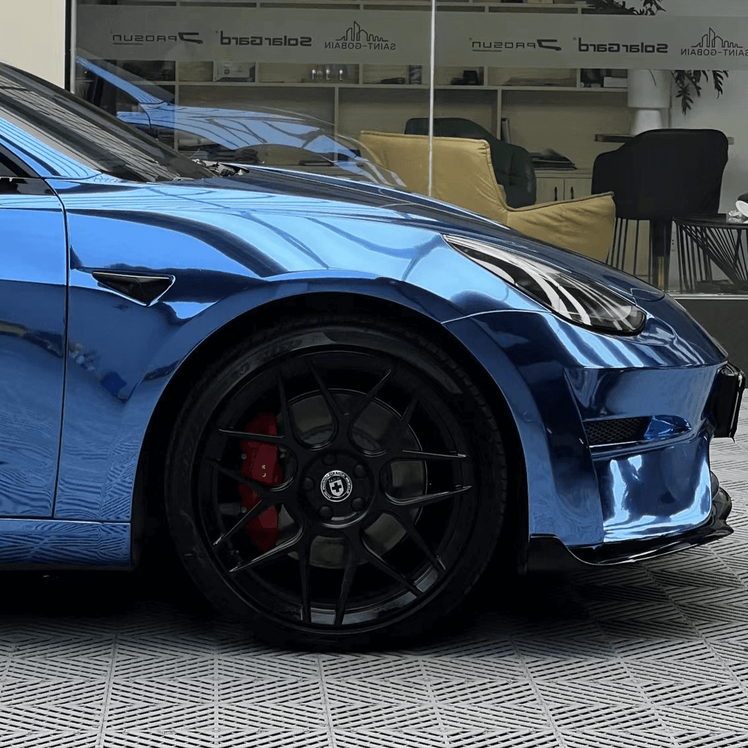 Mirror Chrome Blue Vinyl Wrap