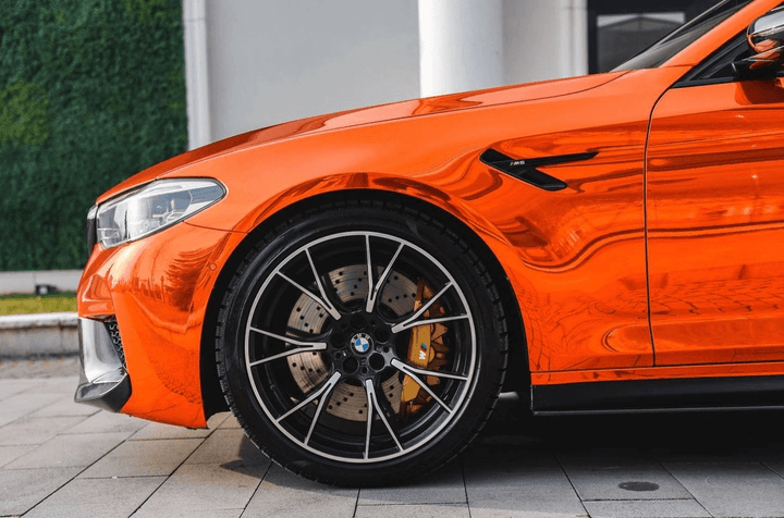 Mirror Chrome Orange Vinyl Wrap