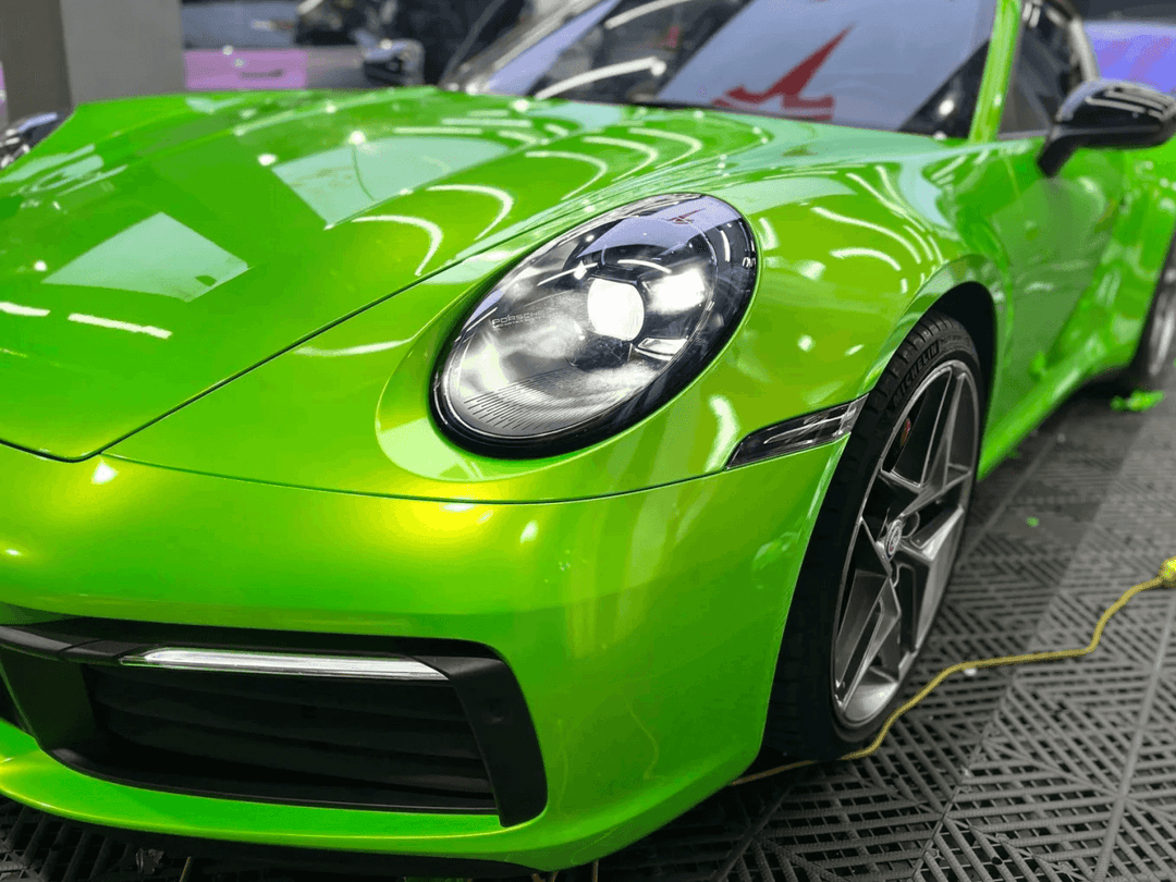 Candy Metallic Pearlescent Neon Green Vinyl Wrap