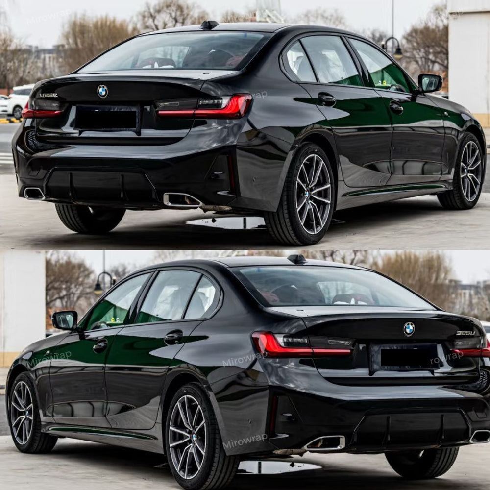 Glossy Piano Black Vinyl Wrap Bmw