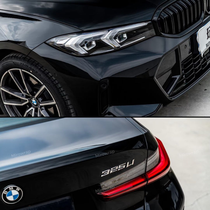 Glossy Piano Black Vinyl Wrap bmw