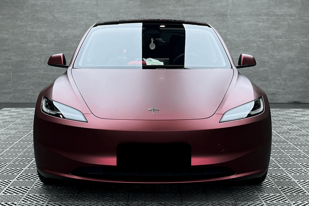 Satin Burgundy Red Color PPF