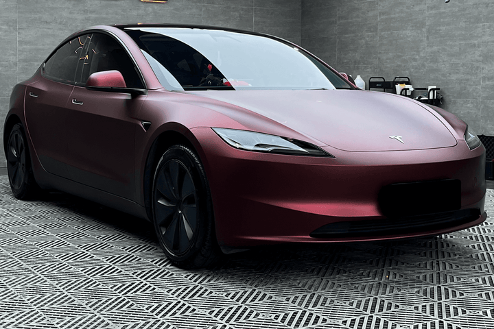 Satin Burgundy Red Color PPF