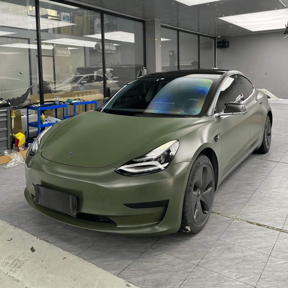 Matte Silk Military Green Vinyl Wrap