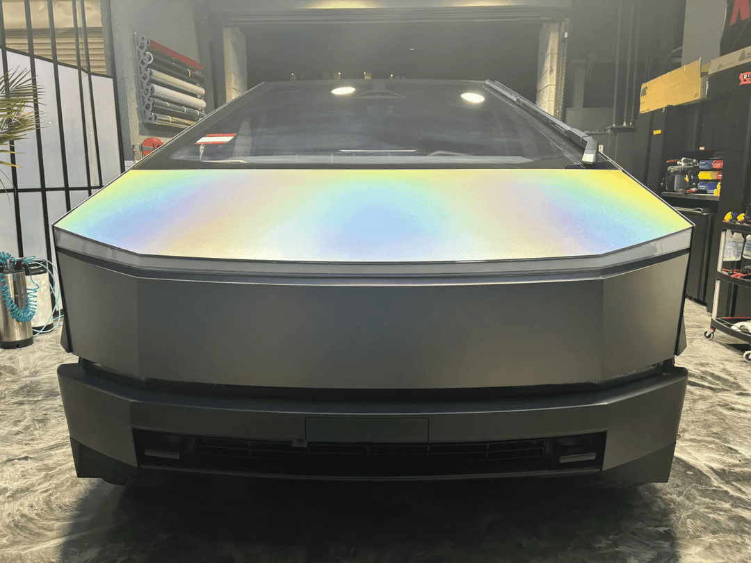 Matte Laser Flip Gray Vinyl Wrap