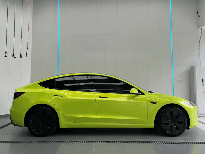 Gloss Metallic Neon Yellow Vinyl Wrap