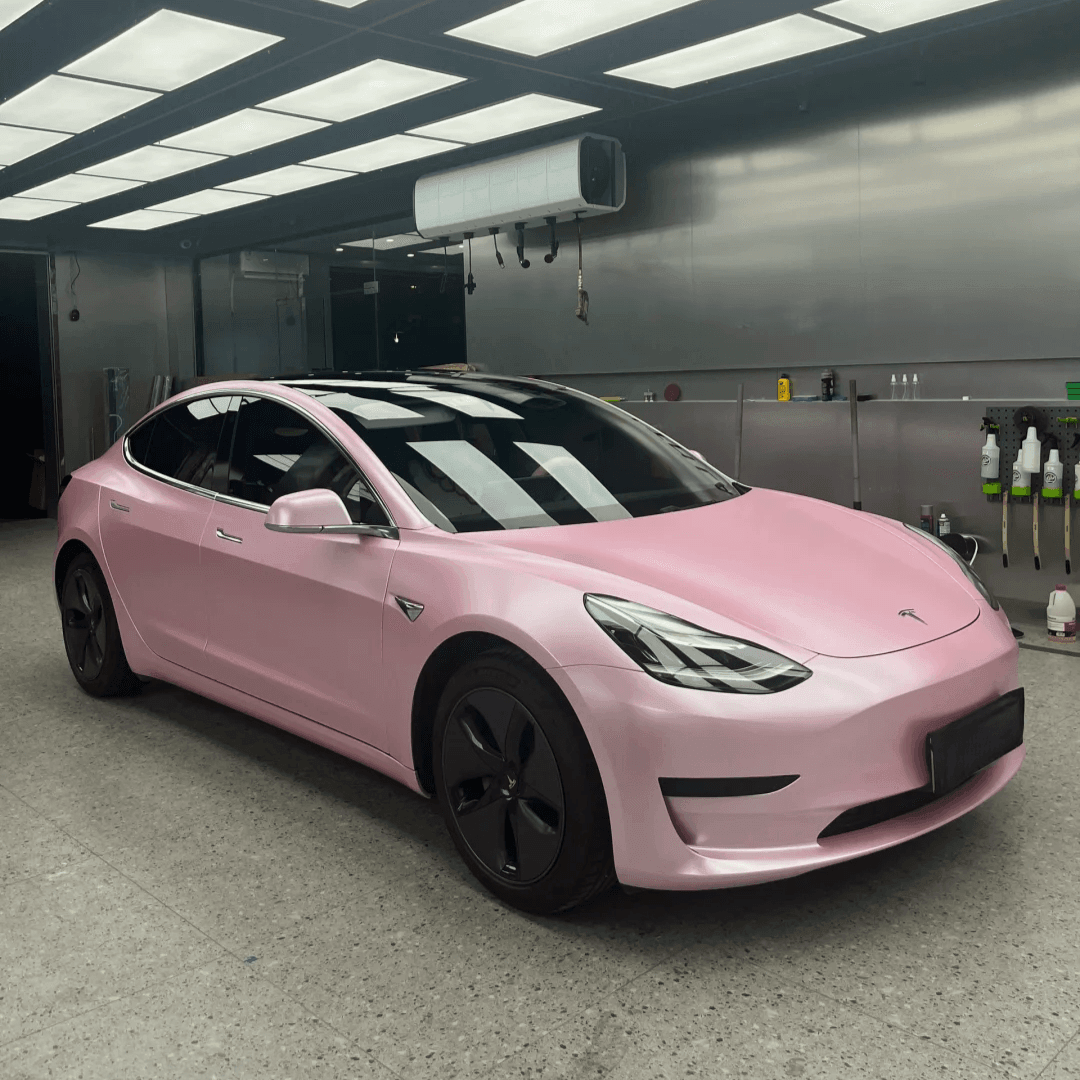 Matte Metallic Pink Vinyl Wrap