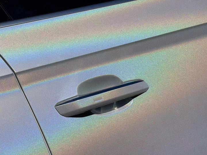 Gloss Laser Flip White Vinyl Wrap